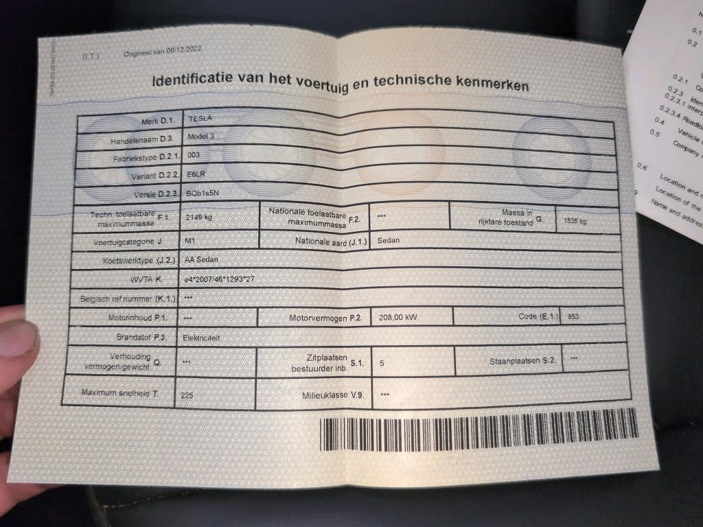 Tesla Model 3 BEV Standard RWD Plus 12