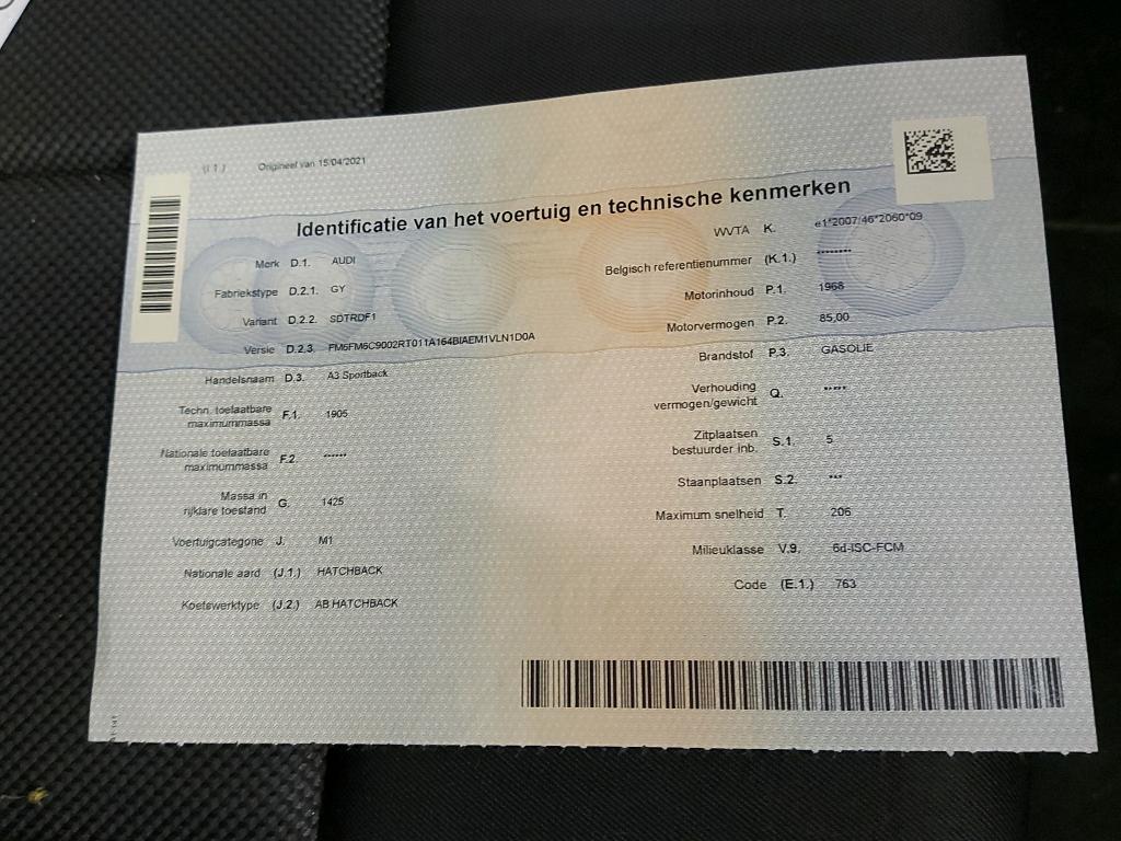 Audi A3 SB 2.0 30 TDI 9