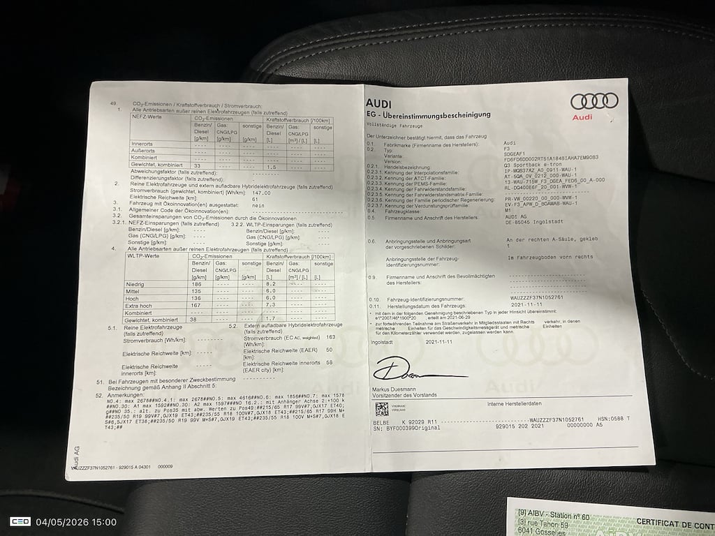 Audi Q3 Sportback 1.4 45 TFSIe Plug-In Hybrid 18