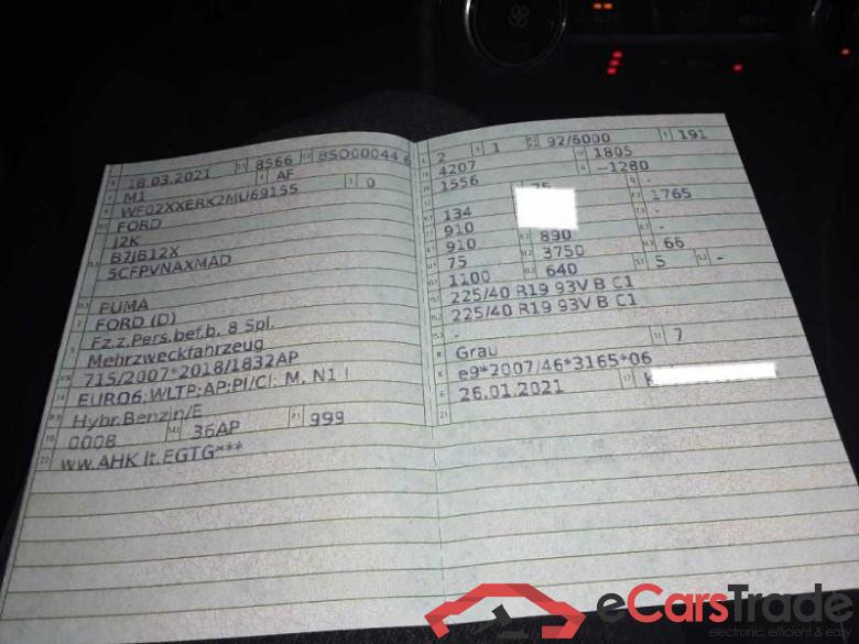 FORD Puma (2019->) DE - SUV5 1.0 EcoBoost Mild Hybrid EU6d, ST-Line X S/S (EURO 6d), 2020 - 2024 #5