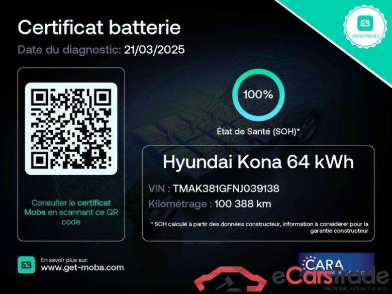 Hyundai ELECTRIQUE 64kWh 204 ch Business Kona Business Electrique 2WD 64kWh BVA #2