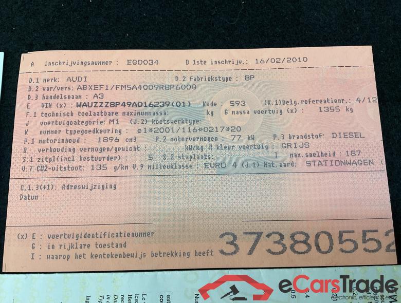 AUDI A3 ABTE 1.9 TDI 105 HP 5V #4