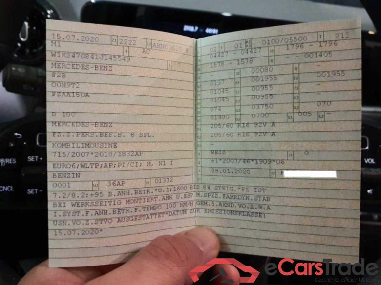 Mercedes-Benz B (BM 247)(02.2019->) DE - Van5 B 180 EU6d, (EURO 6d), 2019 - 2022 #2