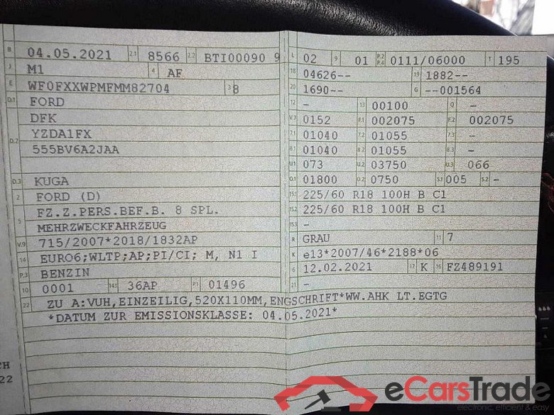 Ford Kuga (2020->) DE - SUV5 1.5 EcoBoost EU6d, ST-Line X Start/Stopp (EURO 6d), 2020 - 2024 #5