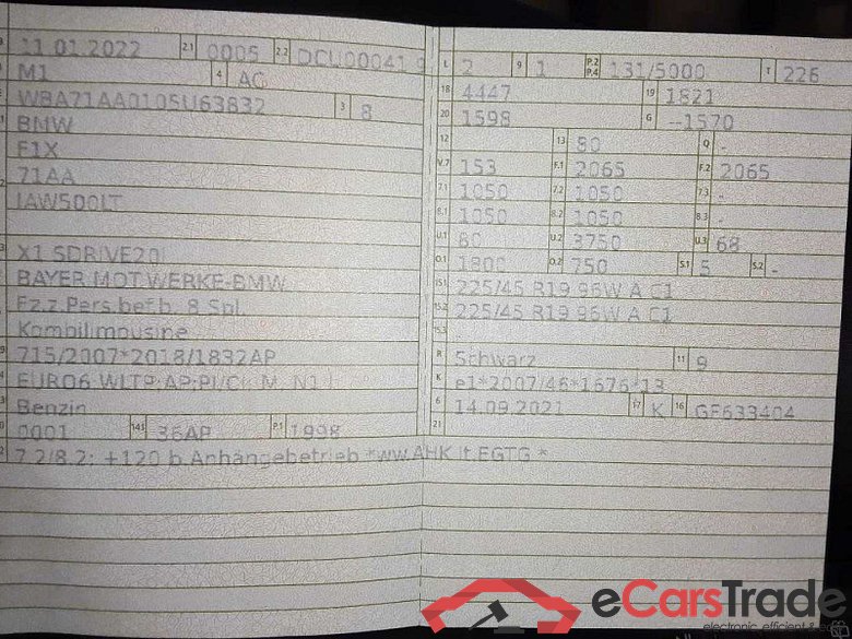 BMW X1 (F48)(2015->) DE - SUV5 sDrive20i EU6d, M Sport (EURO 6d), (Facelift) 2020 - 2022 #6