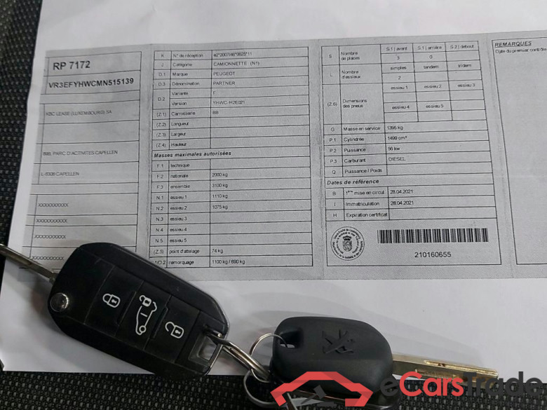 PEUGEOT - PEU PARTNER BHDi 75PK Light L1 & Right Sliding Door & Rear Park Sensors #4