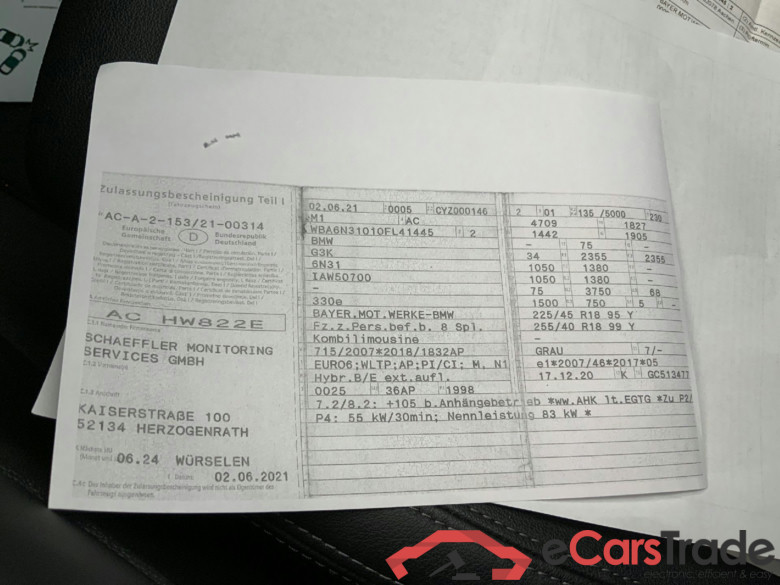 Baureihe 3 Touring 330 e M Sport 2.0 185KW AT8 E6d #3