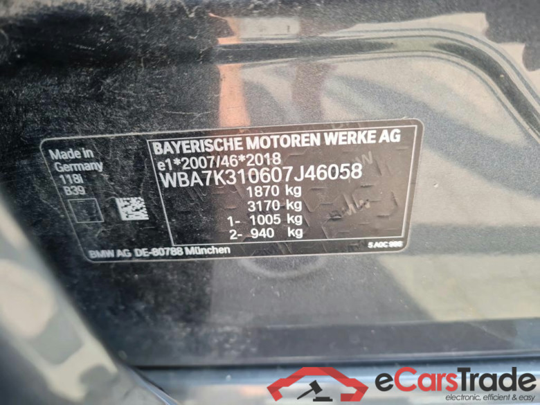 BMW - BMW 1 HATCH 118iA 136PK Business Edition Luxury & Pack Business With Dakota Sport Seats & Comfort & Travel & Cruise Control & Parking Assistant Pack   * PETROL * #6