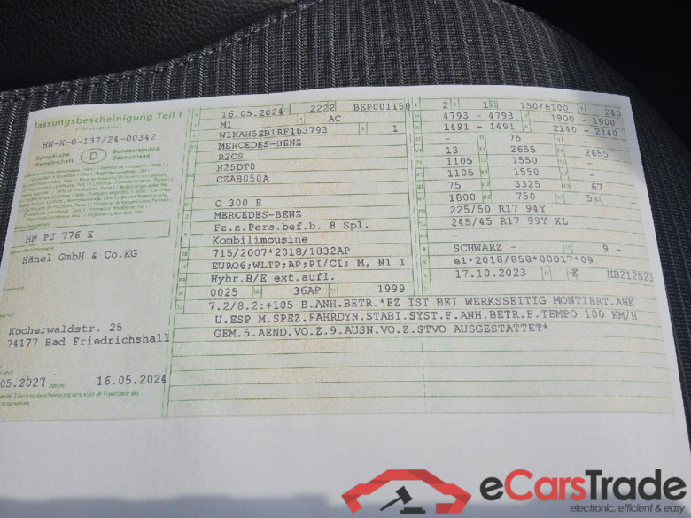 C -Klasse T-Modell C 300 T e (206.254)Avantgarde 2.0 230KW AT9 E6d #5