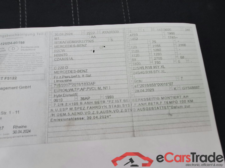 C Limousine C 220 d (206.004)AMG AMG Line 162KW AT9 E6d #2