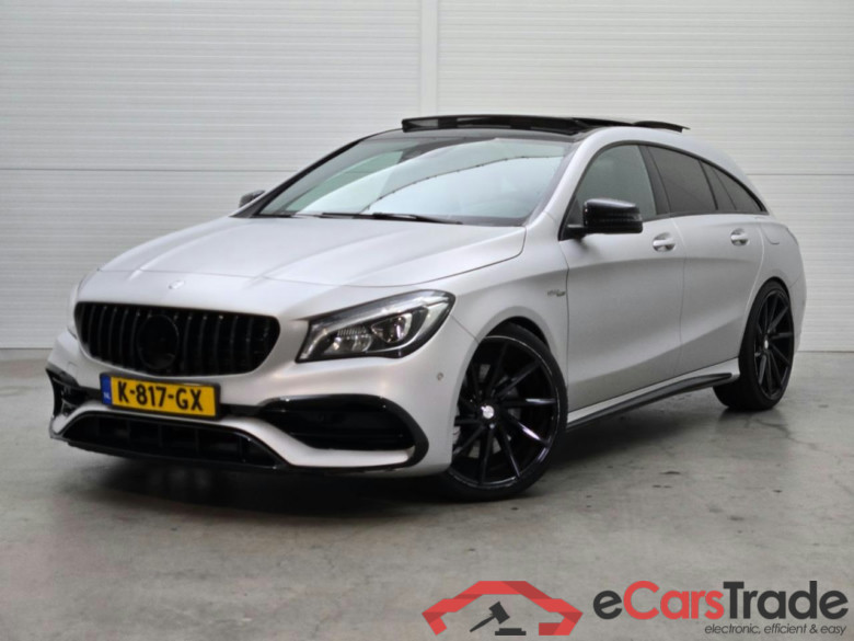 Mercedes CLA 45 SB 4MATIC AMG Night Aut. Pano LED CarPlay Navi 1/2 Sport-Leather-Alcantara KeylessGo Camera Klima PDC ...