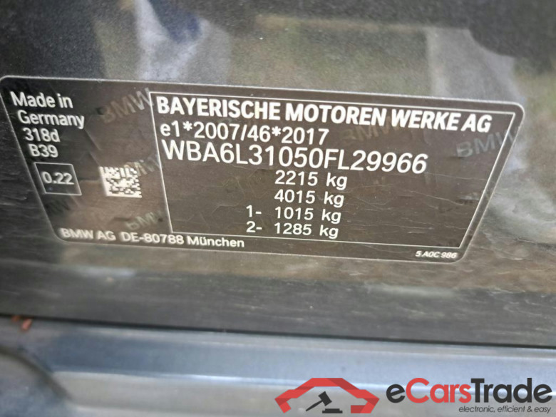 BMW - BMW 3 TOURING 318dA 150PK Advantage Pack Business Plus With Heated Seats & Parking Assistant Pack #6