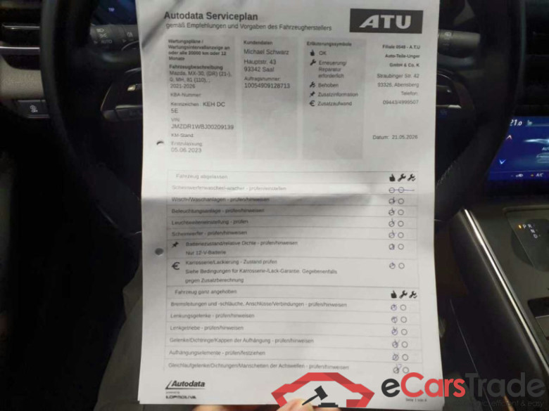 Mazda MX-30 (DR)(05.2020->) DE - SUV5 e-SKYACTIV, Advantage, 2022 - 2025 #6