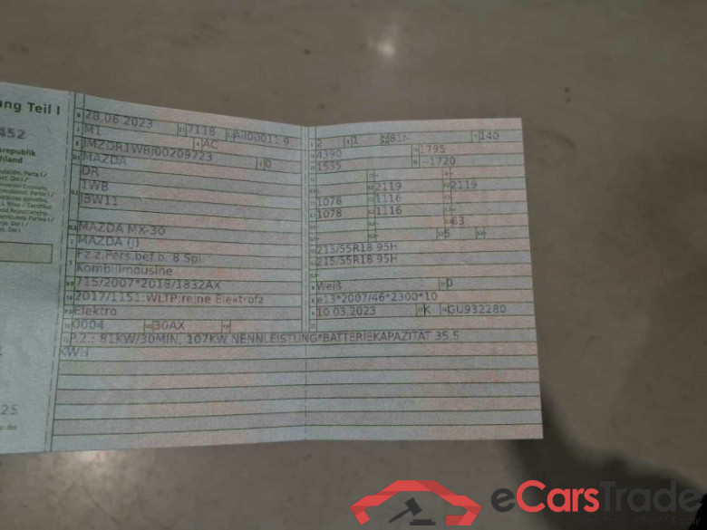 Mazda MX-30 (DR)(05.2020->) DE - SUV5 e-SKYACTIV, Advantage, 2022 - 2025 #5
