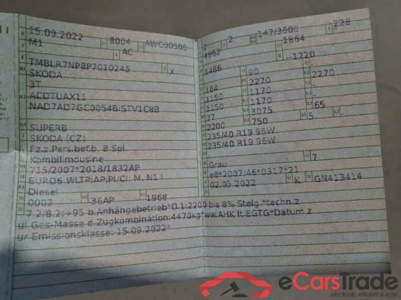 Skoda Superb Combi (3V5)(06.2015->) DE - Kb5 2.0 TDI EU6d, Sportline 4x4, (Facelift) 2020 - 2024 #2